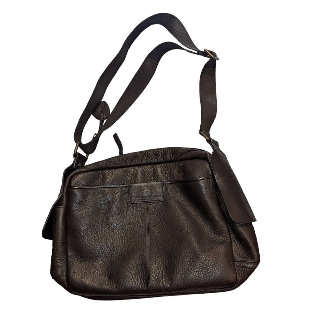 Trafalgar Brown Leather Laptop Bag Work Bag